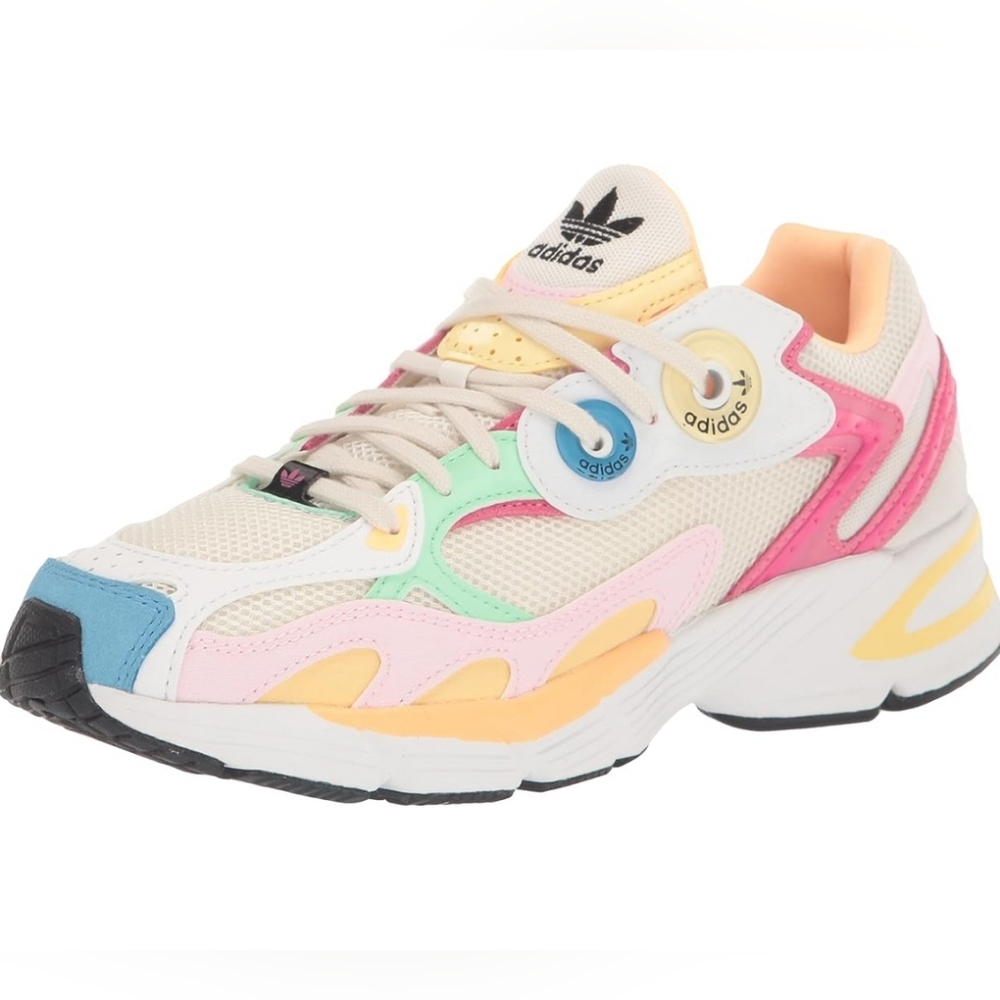 adidas Off White/Pulse Mint/Clear Pink Astir Sneaker (size 10 Women's)
